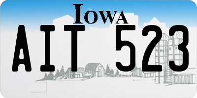 IA license plate AIT523