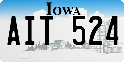 IA license plate AIT524