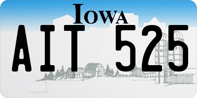 IA license plate AIT525