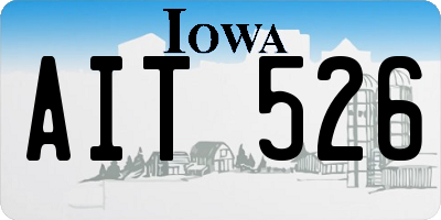 IA license plate AIT526