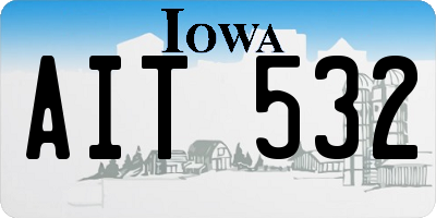 IA license plate AIT532