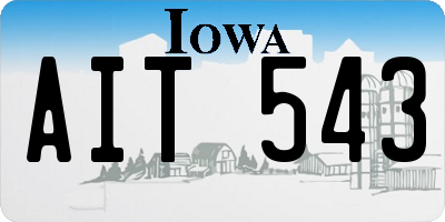 IA license plate AIT543