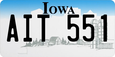 IA license plate AIT551