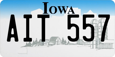 IA license plate AIT557