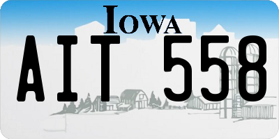 IA license plate AIT558