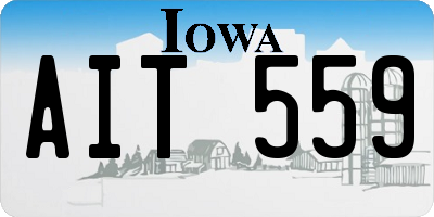 IA license plate AIT559