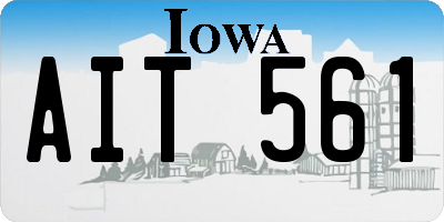 IA license plate AIT561