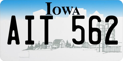 IA license plate AIT562