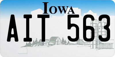 IA license plate AIT563