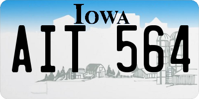 IA license plate AIT564