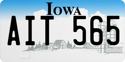 IA license plate AIT565