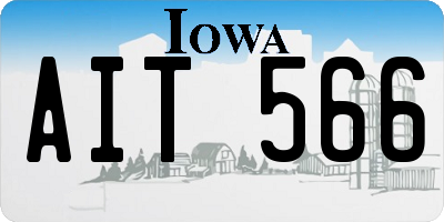 IA license plate AIT566