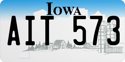 IA license plate AIT573
