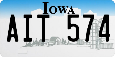 IA license plate AIT574