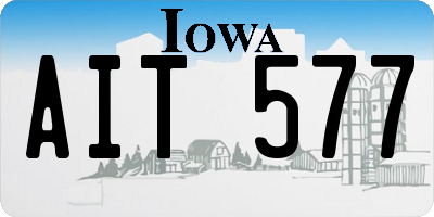 IA license plate AIT577