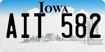 IA license plate AIT582