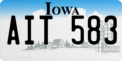 IA license plate AIT583
