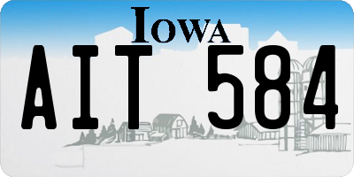 IA license plate AIT584