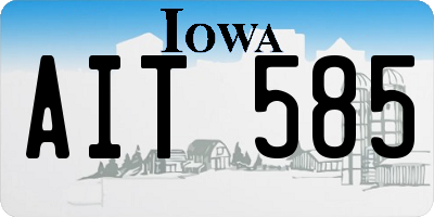 IA license plate AIT585