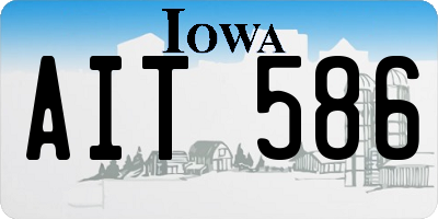 IA license plate AIT586