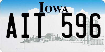 IA license plate AIT596