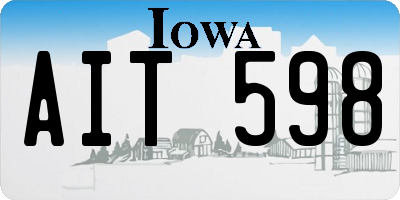 IA license plate AIT598