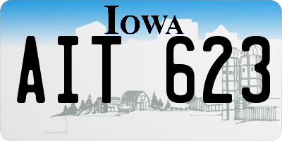 IA license plate AIT623