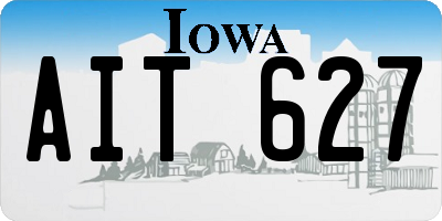 IA license plate AIT627