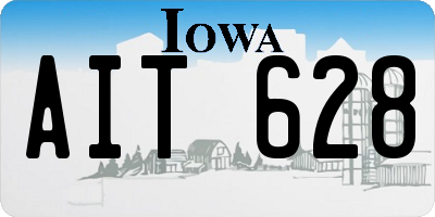IA license plate AIT628