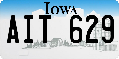 IA license plate AIT629