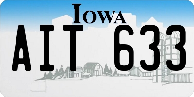 IA license plate AIT633