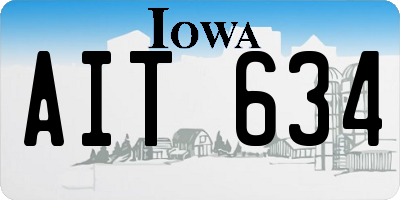 IA license plate AIT634