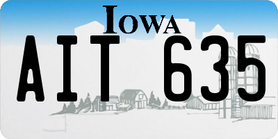 IA license plate AIT635