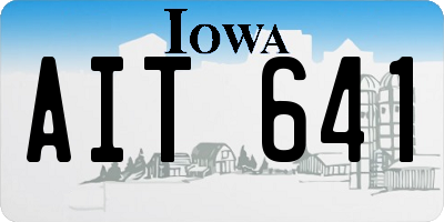 IA license plate AIT641
