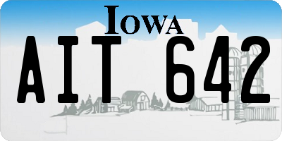 IA license plate AIT642