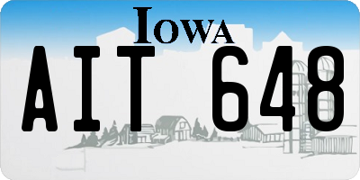 IA license plate AIT648