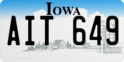 IA license plate AIT649