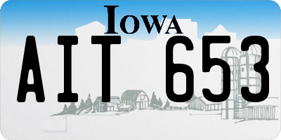 IA license plate AIT653