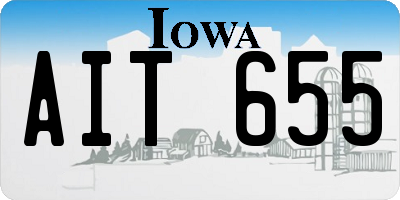 IA license plate AIT655