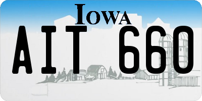 IA license plate AIT660