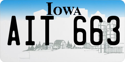 IA license plate AIT663