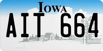 IA license plate AIT664