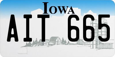IA license plate AIT665