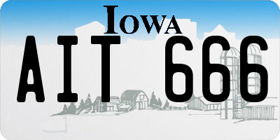 IA license plate AIT666