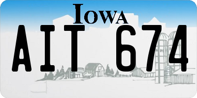 IA license plate AIT674