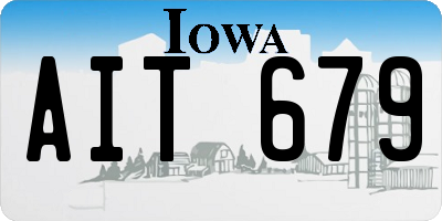 IA license plate AIT679