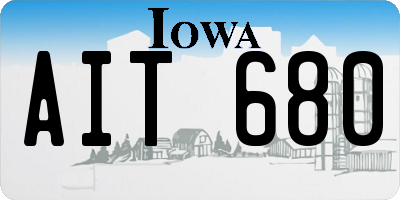 IA license plate AIT680
