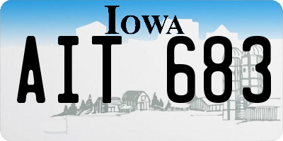IA license plate AIT683