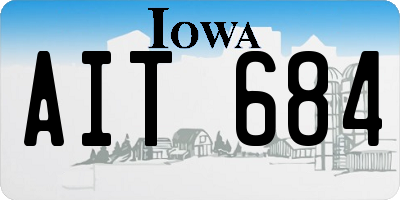 IA license plate AIT684