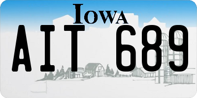 IA license plate AIT689